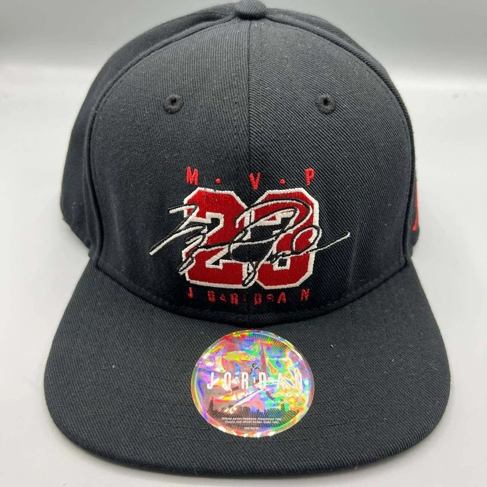 Air Jordan 23 Hat Men Black MVP‎ Embroidered Logo Jumpman Snap Back Cap